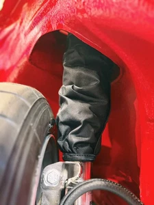 x4 GEWINDEFAHRWERK ABDECKUNGEN 33cm 330mm UNIVERSAL DÄMPFER - BC KW Tein H&R GAZ TA - Bild 1 von 6