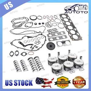 B6304T Engine Piston Gasket Rebuild Kit -Bearings For Volvo S60 S80 V60 XC60 3.0 - Picture 1 of 8