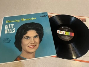 Kitty Wells: Burning Memories LP on DECCA (1965 Stereo) 60s Country in EX/EX+ - Picture 1 of 3