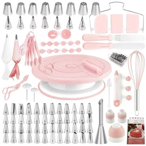 Kit de Decoración de Pasteles, 137 piezas Suministros de Decoración de Pasteles con Tocadiscos para D... - Imagen 1 de 7