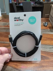 Deal Worthy Fast 10’Charging Cable USB-A  to USB-C - Picture 1 of 1