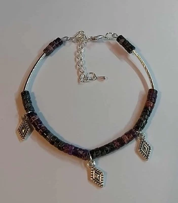 Jaspis Armband, Natursteine, Handmade. - Bild 1 von 2