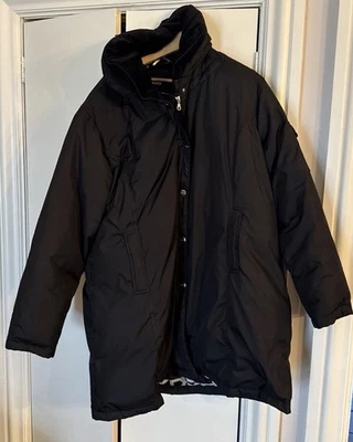 Chaqueta DKNY Puffer Negra Capucha Desmontable 3XL XXXL Resistente al Agua Terciopelo Forrado Foto 1 de 4