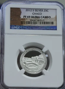 2012 S Silver Proof 25c Chaco NGC PF69 UC - Picture 1 of 2