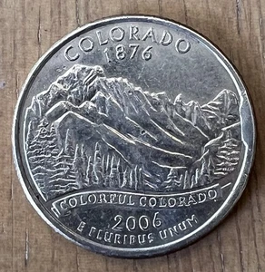 2006-P Colorado State Quarter Error Reverse - CUD - Die Break Error - Picture 1 of 2