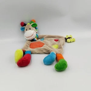 Doudou plat girafe vache gris pois écharpe rayé SIMBA TOYS KIABI - 14839 - Photo 1/2