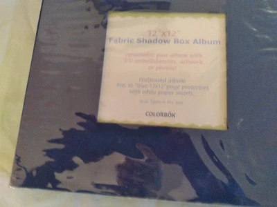 ÁLBUM ÁLBUM ÁLBUM ÁLBUM DE RECORTES CAJA SOMBRA TELA COLORBOK 12"X12" Foto 1 de 3