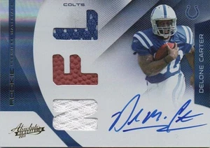 2011 Absolute Memorabilia RPM Rookie JSY Auto Delone Carter Colts 224 2/299 - Picture 1 of 2