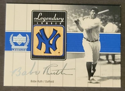 2000 Upper Deck Legendary Lumbers BABE RUTH Game Used Bat Relic Yankees - Image 1 of 4