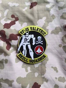 Skull Squadron Robotech Macross Pinup Morale Hook Loop Airsoft Anime Girl Patch - Picture 1 of 1