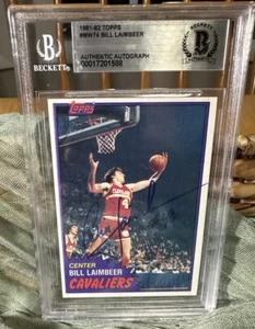 Bill Laimbeer 1981 Topps Rookie Card #74 AUTO Signed PISTONS Beckett RC - Bild 1 von 2