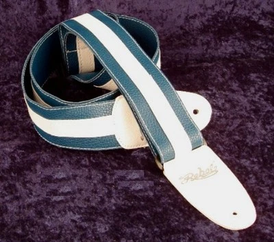 REBEL FANCY 仿皮吉他带 GTO 系列蓝色/白色 — 第 1/3 张图片