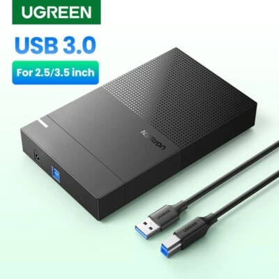 UGREEN HDD Case 3.5 2.5 SATA to USB 3.0 External Hard Drive Enclosure SSD HDD - Image 1 of 4