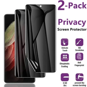 2-Pack Anti-Spy Privacy Hydrogel Screen Protector For Samsung S25 Ultra S24 S23 - Picture 1 of 11