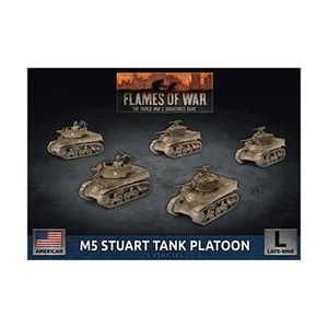 USA - M5 Stuart Light Tank Platoon: Battlefront Miniatures Flames of War - Picture 1 of 1