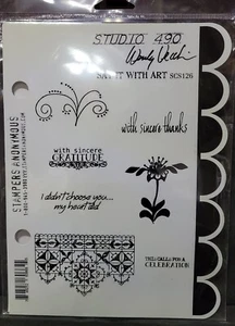 STUDIO 490 SAY IT WITH ART SCS126 STAMPS UNMOUNTED STAMPERS ANONYMOUS SAYINGS - Bild 1 von 2
