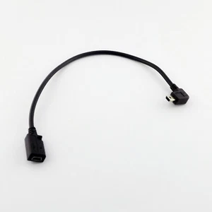 10x Mini USB 5 Pin Female To Male Right Angle Extension Data Adapter Cable Cord - Picture 1 of 6