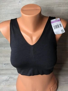 Hanes Just My Size Women's Pure Comfort Seamless Bralette JH5 Black Size 2X NWT - Picture 1 of 4