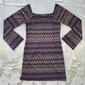 AS U WISH Langarm Retro Tunika Kleid mit Leggings eckiger Ausschnitt Small - Bild 1 von 20