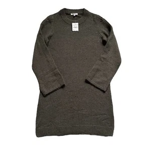 Madewell Donegal Green Button Sleeve Sweater Dress Wool Blend Small BRAND NEW - Picture 1 of 10