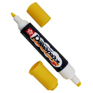 Sakura Permapaque Opaque Dual Pt Paint Marker, Yellow, Chisel/Bullet, Pack of 4 - Picture 1 of 1