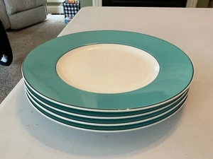Kate Spade Lenox Rutherford Circle Turquoise Set of 3 Accent Dinner Plate 11.5” - Picture 1 of 3