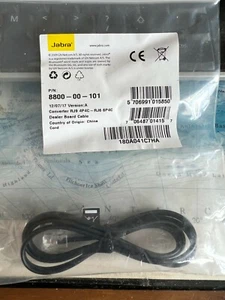 Jabra 8800-00-101. Steckverbinder: Rj-9 4P4C Rj-6 6P4C Produktfarbe: Schwarz.  - Bild 1 von 2