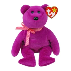 Ty Beanie Baby ❤️ MAGENTA II THE BEAR 30th Anniversary 8.5" New MWMT'S - Picture 1 of 1