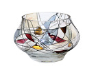 Vintage Partylite Calypso Tea Light Candle Holder Stained Glass
