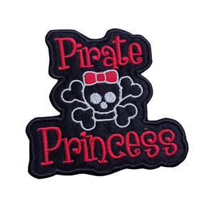 1 x Cute Pirate Princess Kids Themed Party Patch Motif Sewing Trimming - Picture 1 of 2