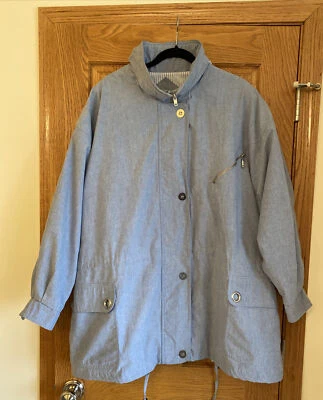 Izzi Women's Parka Jacket Full Zip Hooded 3X Blue - Image 1 of 4