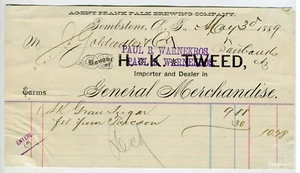 TOMBSTONE ARIZONA TERRITORIO - BILLHEAD - A GOLDWATER & CO. 1889 - Foto 1 di 1