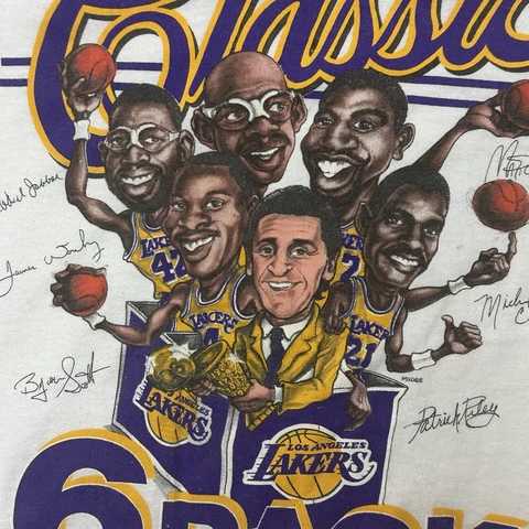 Rare Vintage 1988 Los Angeles Lakers The Best Six 6 Pack Salem shirt size XL Cover