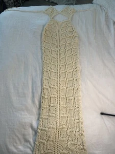 Frankie’s Bikinis Crochet Maxi Dress Swim Cover Up - Picture 1 of 5