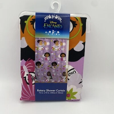 Cortina de Ducha Disney Encanto Rotativa 72”x 72” Mirabel, Antonio, Luisa Niños. Rosa Foto 1 de 4