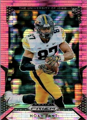 2019 Panini Prizm Draft Picks Prizms Pink Pulsar #129 Noah Fant - FB - Image 1 of 2