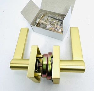 MisenoLorton Flat Bar Passage Door Lever Set - Picture 1 of 14