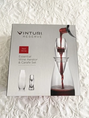 Vinturi Reserve Red Wine Essential Aerator & Carafe Set Williams Sonoma Gift New - Image 1 of 4
