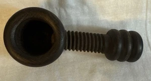 Vintage ITALIAN WALNUT NUT CRACKER w/ Wooden Screw - Picture 1 of 4