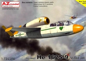 AZ Models 1/72 HEINKEL He-162S-9 Salamander "V-Tail Jet" Jagdflugzeug - Bild 1 von 7