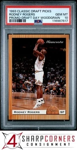 1993 CLASSIC DRAFT PICKS PROMO-DRAFT DAY WOODGRAIN RODNEY ROGERS RC POP 4 PSA 10 - Picture 1 of 3