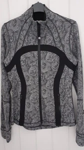 Lululemon Define Jacket Black & Grey pattern Size UK 12/US 8 - Picture 1 of 8
