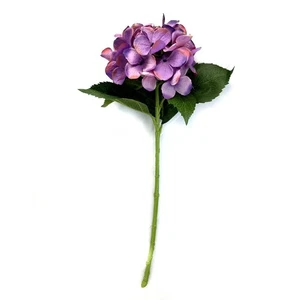 Large Artificial Purple Hydrangea Flower Stem 51cm - Decorative Fake Faux Flower - Picture 1 of 5