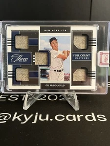 2022 Three & Two Full Count Swatches Black Gil McDougald Game-Used Jersey 3/7 - Picture 1 of 6
