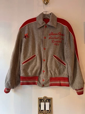 Chaqueta Letterman 1960 Vintage Lana Bordada | Moda Hombre Mujer 🎀 Foto 1 de 3
