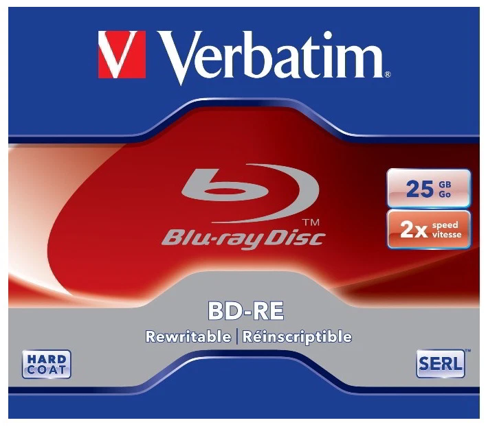 1 Verbatim Rohling Blu-ray BD-RE 25GB 2x Jewelcase