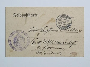 DR Feldpost BORKUM KOMMANDO D. FLUGSTATION  1914 KAISERLICHE MARINE - Bild 1 von 3