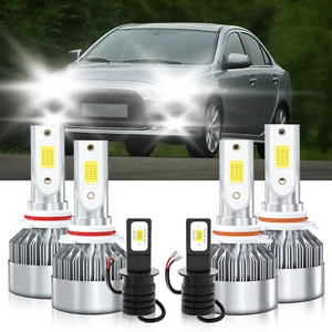 For Mitsubishi Lancer 2005-2006 White LED Headlight Hi Low Beam Fog Light Bulbs - Picture 1 of 12