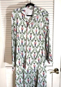 Nutcracker Christmas Pajama Set Womens Large Boots & Bows New READ Measurements - Picture 1 of 19