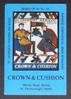 Matchbox Label Pub Inn Crown & Cushion Minley Farnborough Hants Mf186